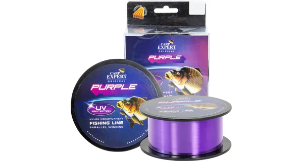 CARP EXPERT - Vlasec UV Fialový 0,4 mm 18,7 kg 1000 m