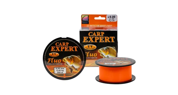 CARP EXPERT - Vlasec UV Fluo 0,20 mm 5,4 kg 300 m Oranžová