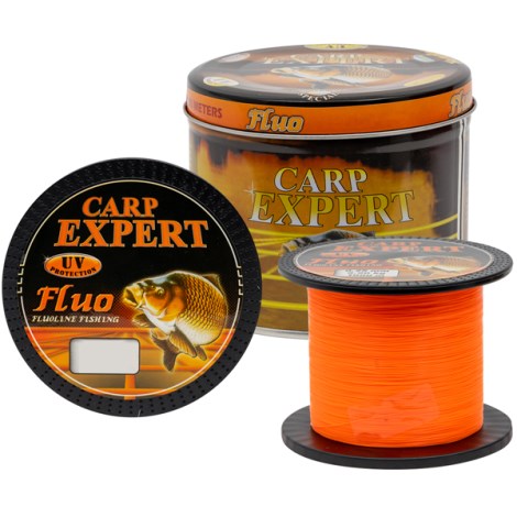 CARP EXPERT - Vlasec UV Fluo oranžový 1000 m 0,35 mm 14,9 kg