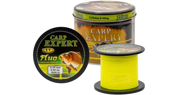 CARP EXPERT - Vlasec UV Fluo žlutý 1000 m 0,25 mm 8,9 kg