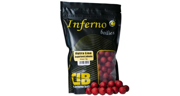 CARP INFERNO - Boilies Nutra Line 20 mm 1 kg  Jogurtová jahoda
