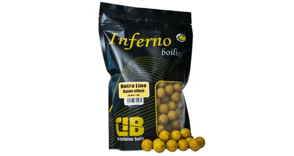 CARP INFERNO - Boilies Nutra Line 24 mm 1 kg Banán Oliheň