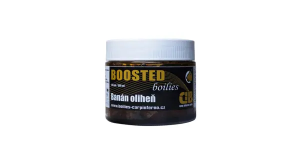 CARP INFERNO - Boosted boilies Nutra Line 20 mm 300 ml Banán Oliheň