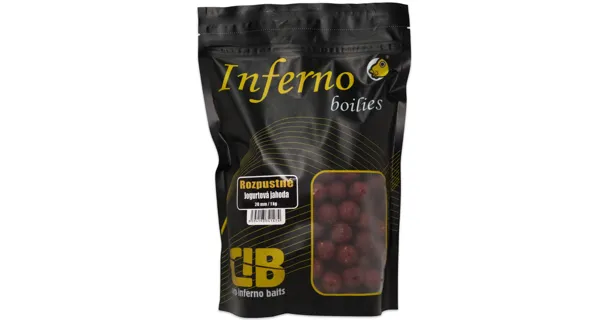 CARP INFERNO - Rozpustné boilies Nutra Line 20 mm 1 kg Jogurtová jahoda