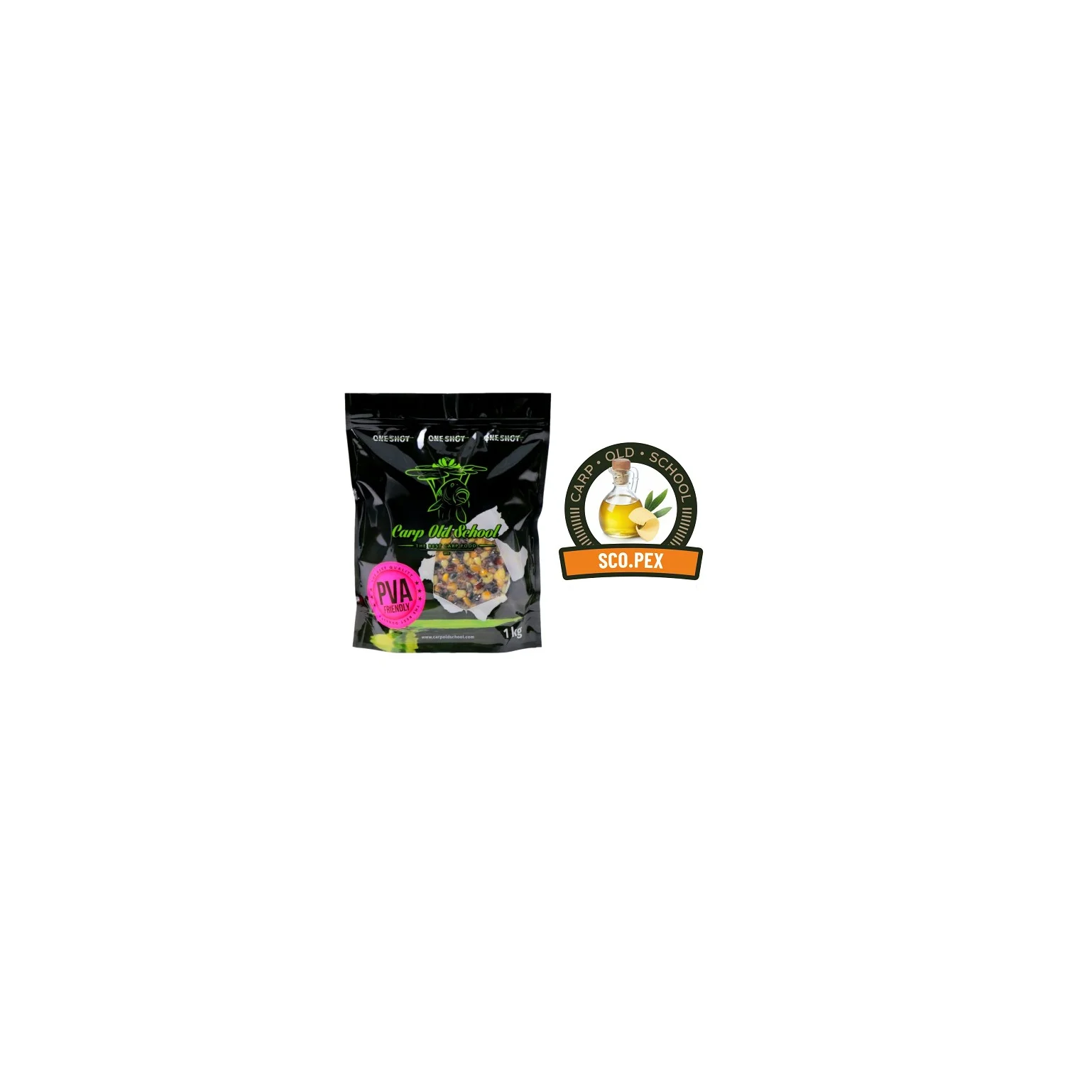 CARP OLD SCHOOL - Partikl Rainbow mix PVA Friendly 1 kg Sco.pex