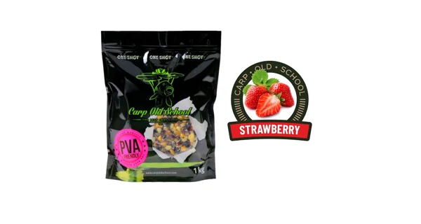 CARP OLD SCHOOL - Partikl Rainbow mix PVA Friendly 1 kg Strawberry
