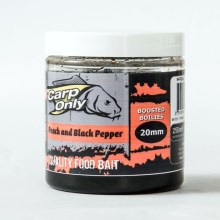 CARP-ONLY - Dipované boilies 250 ml 16 mm Peach & Black Pepper