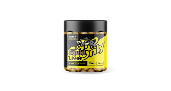 CARP-ONLY - Dipované boilies 250 ml 16 mm Squid & Liver