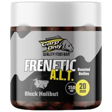 CARP-ONLY - Dipovaný boilies Frenetic A.L.T. Black Halibut 24 mm 250 ml