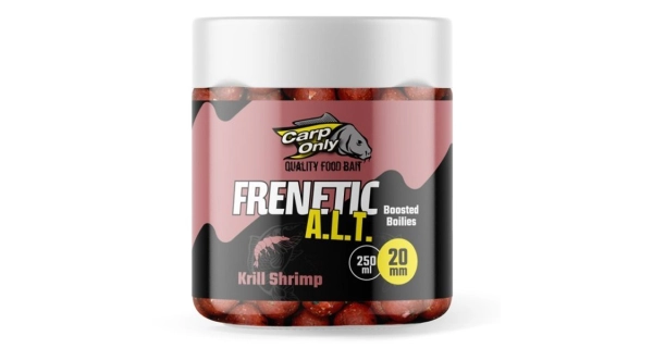 CARP-ONLY - Dipovaný boilies Frenetic A.L.T. Krill Kreveta 20 mm 250 ml