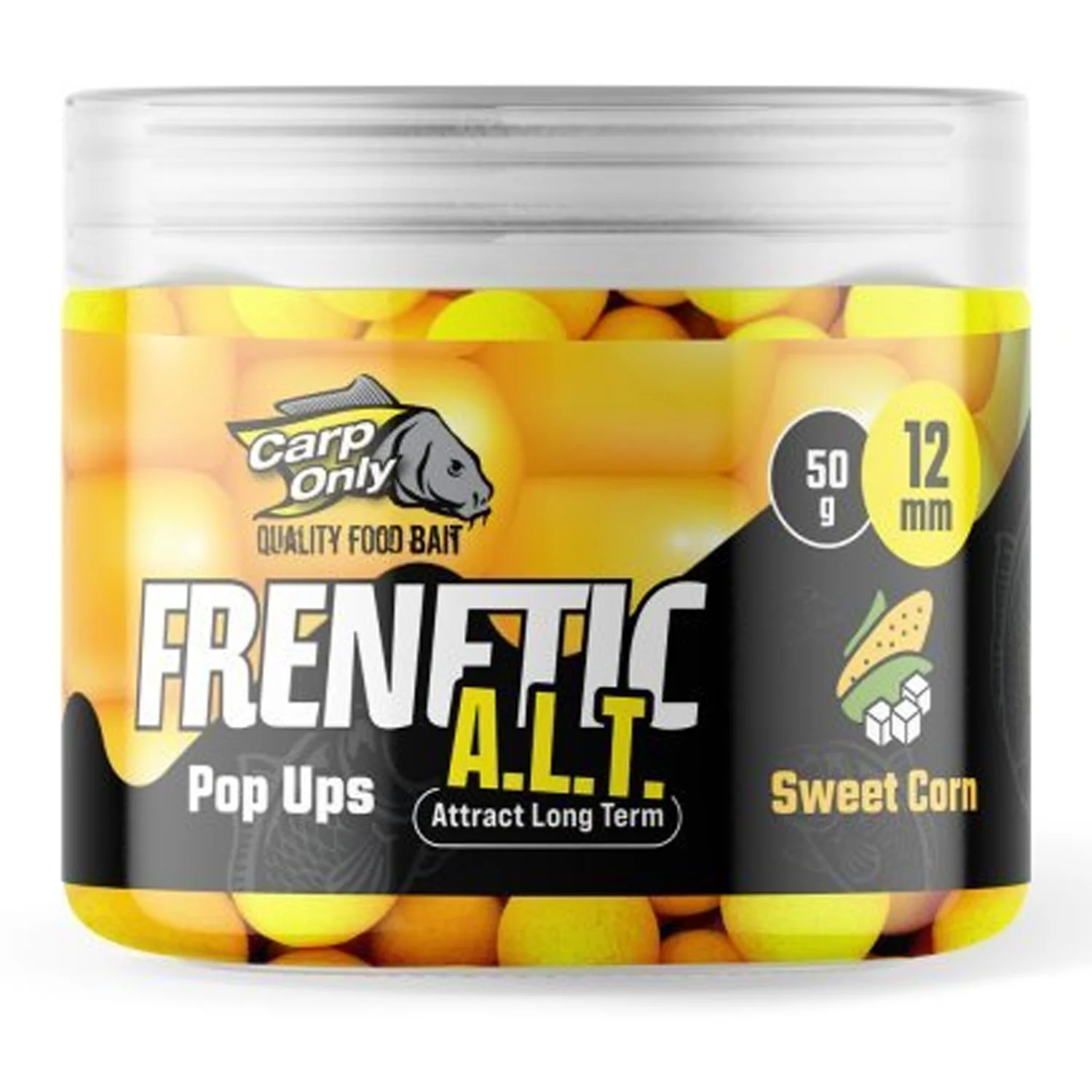 Carp-Only CARP-ONLY - Plovoucí Boilies Frenetic A.L.T. Hi-Visual Pop Ups Sweet Corn 50 g 12 mm