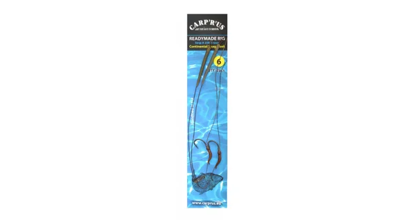 CARP'R'US - Návazec Ready Rig Strip-X Mat Brown 25 lb Continental 4, 2 ks