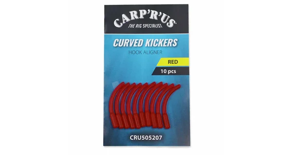 CARP'R'US - Rovnátka Curved Kickers Large Red 10 ks