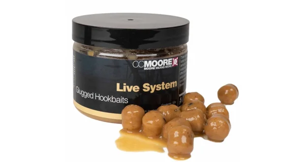 CC MOORE - Dumbels v dipu Glugged Hookbaits Live System 15x18 mm 35 ks