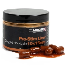 CC MOORE - Dumbels v dipu Pro-Stim Liver Glugged Hookbaits 15x18 mm 35 ks