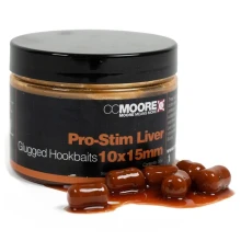 CC MOORE - Dumbels v dipu Pro-Stim Liver Glugged Hookbaits 15x18 mm 35 ks