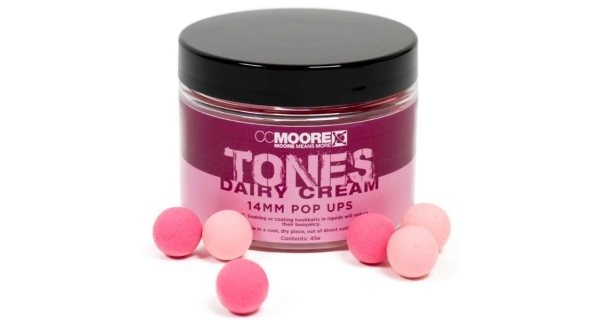 CC MOORE - Plovoucí boilie Tones Dairy Cream Pop Ups 14 mm 45 ks