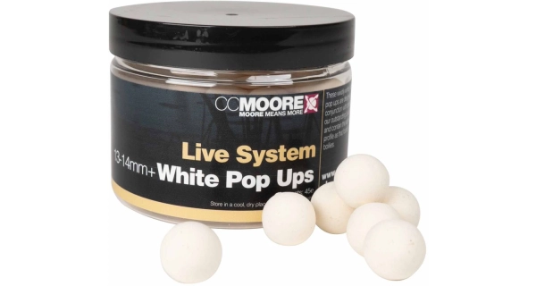 CC MOORE - Plovoucí boilie White Live System 14 mm 45 ks