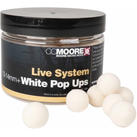 CC MOORE - Plovoucí boilie White Live System 14 mm 45 ks