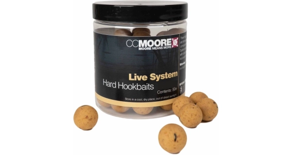 CC MOORE - Tvrzené boilie Live System Hard Hookbaits 24 mm 15 ks