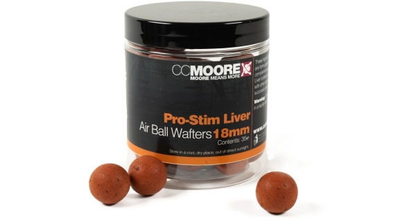 CC MOORE - Vyvážené Boilie Pro-Stim Liver Air Ball Wafters 18 mm 35 ks