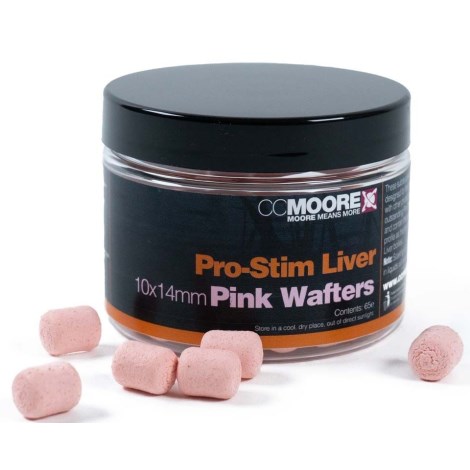 CC MOORE - Vyvážené Pro-Stim Liver Pink Dumbell Wafters 10x14 mm 65 ks