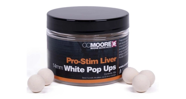 CC MOORE - Vyvážené Pro-Stim Liver White Dumbell Wafters 10x14 mm 65 ks