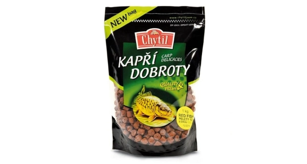 CHYTIL - Pelety s dírou 20 mm 1 kg Red Fish