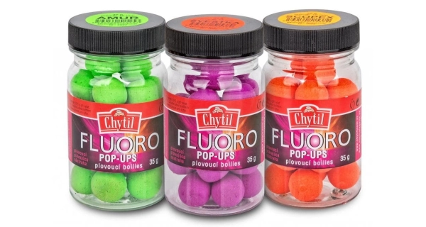 CHYTIL - Plovoucí boilie Fluoro Pop Up 35 g 15 mm Česnek