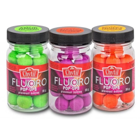 CHYTIL - Plovoucí boilie Fluoro Pop Up 35 g 15 mm Česnek