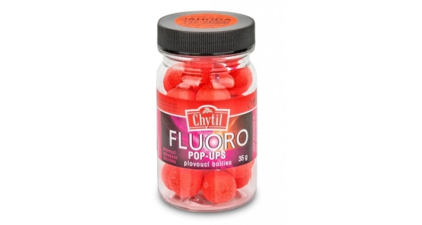 CHYTIL - Plovoucí boilie Fluoro Pop Up 35 g 15 mm Jahoda