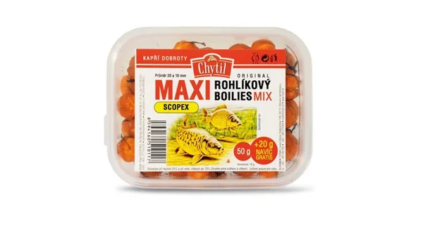 CHYTIL - Rohlíkový boilies Maxi 20 mm 60 g Česnek