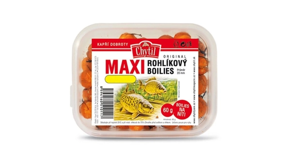 CHYTIL - Rohlíkový boilies Maxi 20 mm 60 g Jahoda
