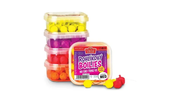 CHYTIL - Rohlíkový boilies na EKO trnu Fluo 14 mm 35 g Med