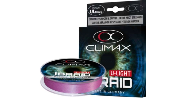 CLIMAX - Pletená šňůra iBraid U-Light Fluo 135 m 0,06 mm 4,5 kg fialová