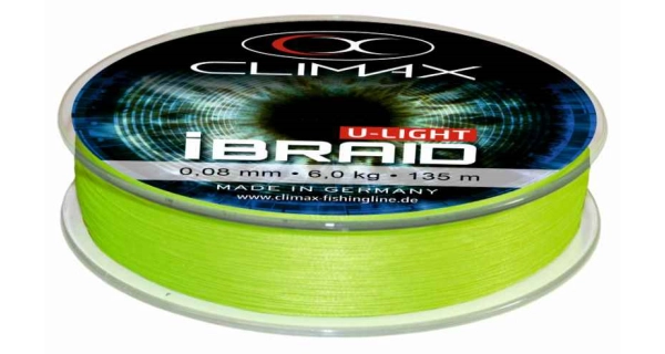 CLIMAX - Pletená Šňůra iBraid U-Light Neon 135 m 0,1 mm 7,5 kg zelená