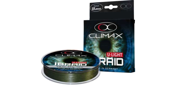 CLIMAX - Pletená Šňůra iBraid U-Light Olive 0,08 mm 6 kg 135 m