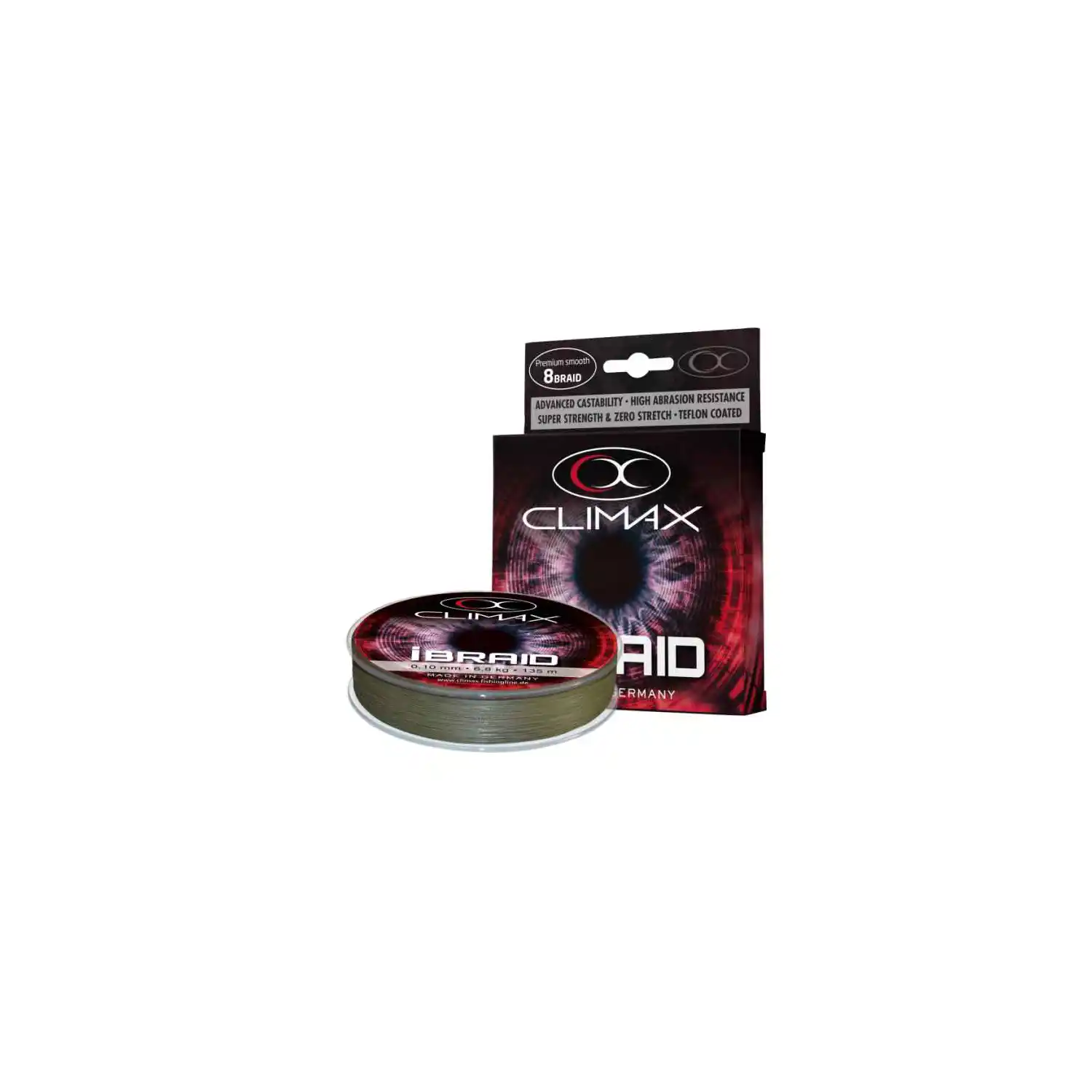 CLIMAX - Pletená šňůra iBraid Zelená Oliva 135 m 0,08 mm 6 kg