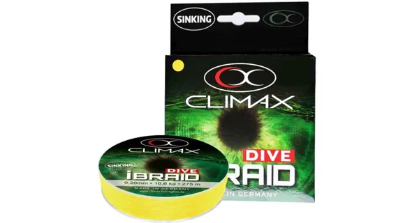 CLIMAX - Potápivá šňůra iBraid DIVE 0,12 mm 5 kg 135 m Žlutá