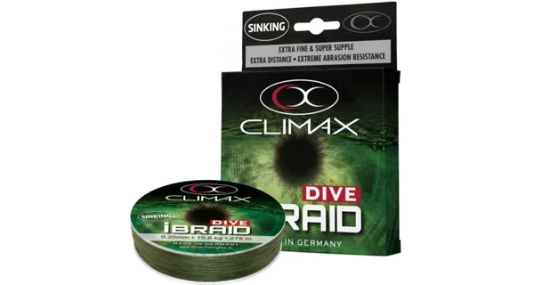CLIMAX - Potápivá šňůra iBraid DIVE 0,15 mm 7,5 kg 135 m Olivová