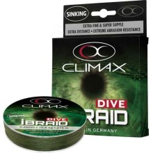 CLIMAX - Potápivá šňůra iBraid DIVE olivová 135m Průměr: 0,10mm Nosnost: 4,1 kg
