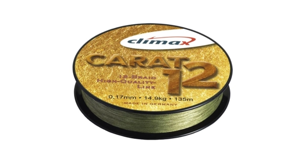 CLIMAX - Přívlačová šňůra Carat 12 oliva 135 m 135 m 0,13 mm / 9,5 kg