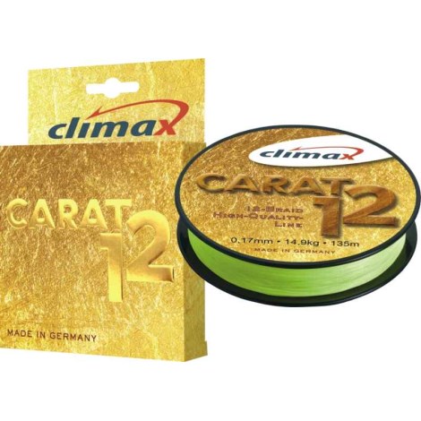 CLIMAX - Přívlačová šňůra Carat 12 žlutá 135 m 135 m 0,13 mm / 9,5 kg