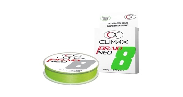 CLIMAX - Přívlačová šňůra iBraid Neo Fluo Chartreuse 0,14 mm 10,1 kg 135 m