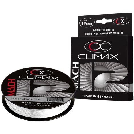 CLIMAX - Přívlačová šňůra Mach 12 White 0,13 mm 7,1 kg 135 m