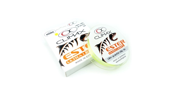 CLIMAX - Přívlačový silon Ester Japan Ultra Light Žlutý 0,125 mm 1,45 kg 150 m