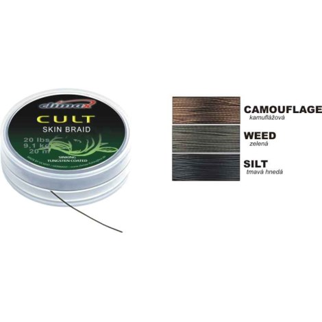 CLIMAX -  Šňůra Cult Skin Braid Camou Brown 20 lbs 15 m