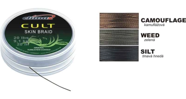 CLIMAX - Šňůra Cult Skin Braid Camou Green 20 lb 15 m