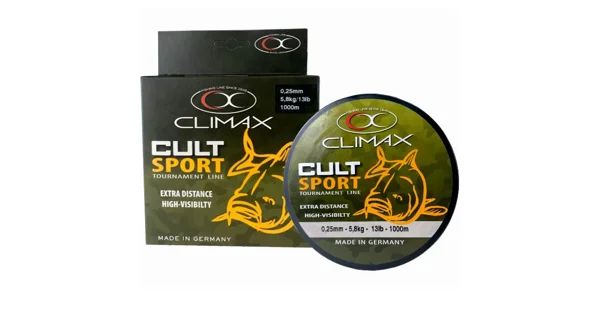 CLIMAX - Vlasec Cult Sport Mono 0,28 mm 6,8 kg 1000 m Fluo žlutá