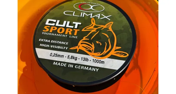 CLIMAX - Vlasec Cult Sport Mono 0,28 mm 6,8 kg 1000 m Fluo žlutá